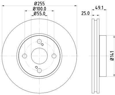 Disque de frein HELLA 8DD 355 110-431