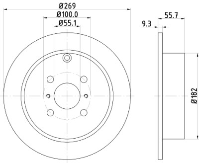 Disque de frein HELLA 8DD 355 110-491