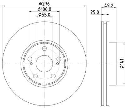Disque de frein HELLA 8DD 355 110-531