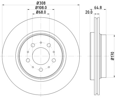 Disque de frein HELLA 8DD 355 110-611