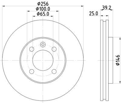 Disque de frein HELLA 8DD 355 110-621