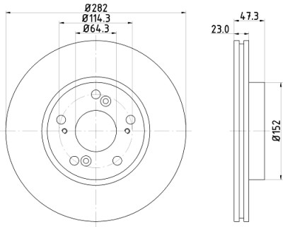 Disque de frein HELLA 8DD 355 110-631