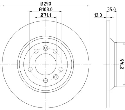 Disque de frein HELLA 8DD 355 110-801