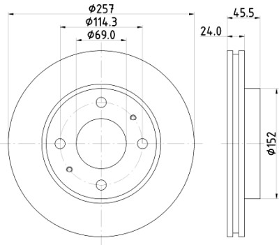 Disque de frein HELLA 8DD 355 110-931