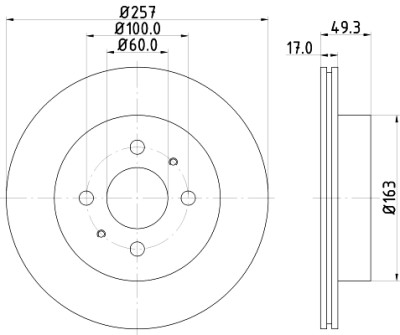 Disque de frein HELLA 8DD 355 110-971