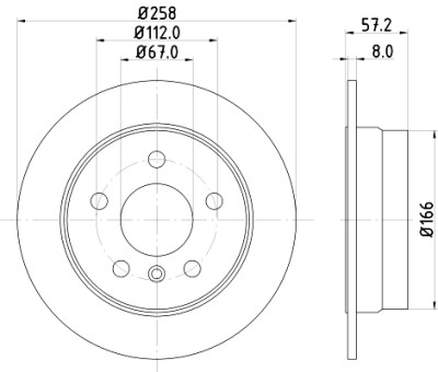 Disque de frein HELLA 8DD 355 111-101