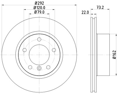 Disque de frein HELLA 8DD 355 111-241
