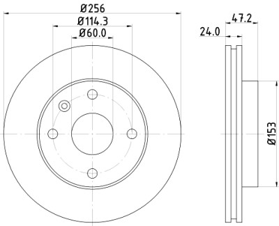 Disque de frein HELLA 8DD 355 111-361