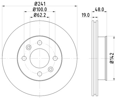 Disque de frein HELLA 8DD 355 111-431