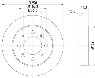 Disque de frein HELLA 8DD 355 111-451
