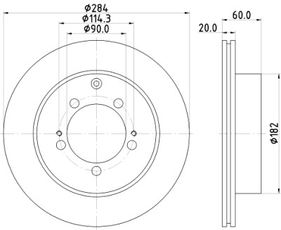 Disque de frein HELLA 8DD 355 111-491