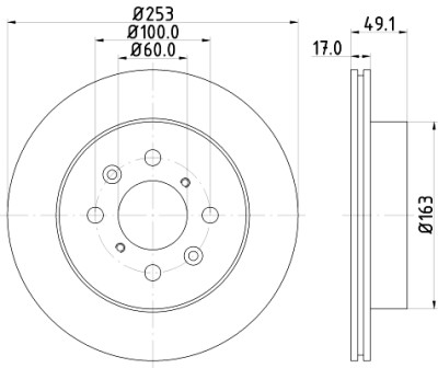 Disque de frein HELLA 8DD 355 111-591