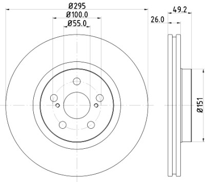 Disque de frein HELLA 8DD 355 111-651