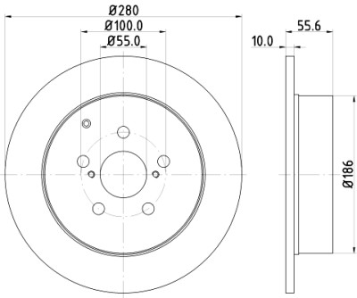 Disque de frein HELLA 8DD 355 111-671