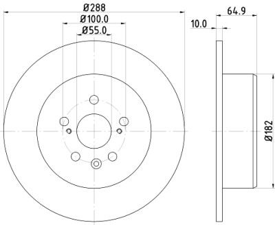 Disque de frein HELLA 8DD 355 111-701