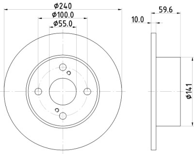 Disque de frein HELLA 8DD 355 111-711