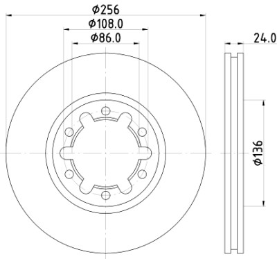 Disque de frein HELLA 8DD 355 111-731