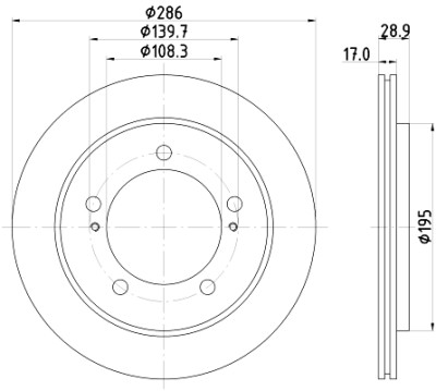 Disque de frein HELLA 8DD 355 111-791