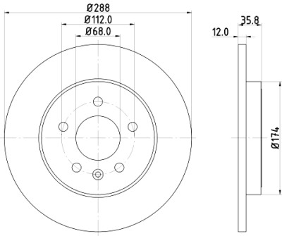 Disque de frein HELLA 8DD 355 111-811