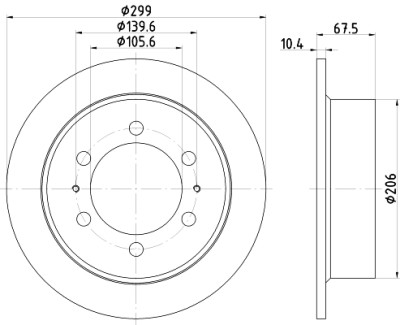 Disque de frein HELLA 8DD 355 112-001
