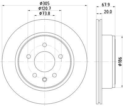 Disque de frein HELLA 8DD 355 112-041