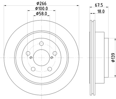 Disque de frein HELLA 8DD 355 112-341