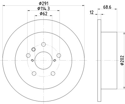 Disque de frein HELLA 8DD 355 112-421