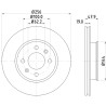 Disque de frein HELLA 8DD 355 112-471