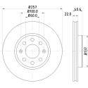 Disque de frein HELLA 8DD 355 112-581