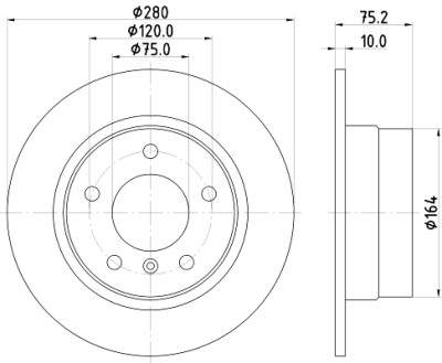 Disque de frein HELLA 8DD 355 112-641