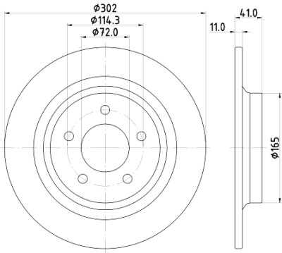 Disque de frein HELLA 8DD 355 112-901