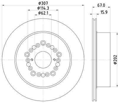 Disque de frein HELLA 8DD 355 113-151