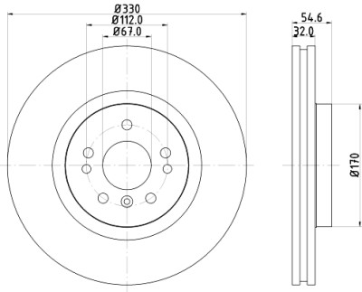Disque de frein HELLA 8DD 355 113-171
