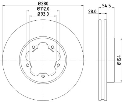 Disque de frein HELLA 8DD 355 113-261