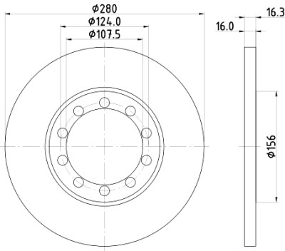 Disque de frein HELLA 8DD 355 113-291