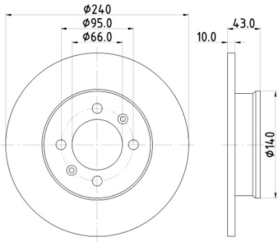 Disque de frein HELLA 8DD 355 113-361