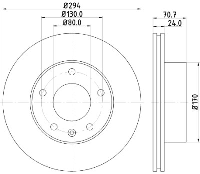 Disque de frein HELLA 8DD 355 113-391