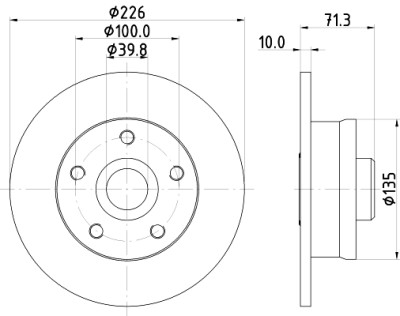 Disque de frein HELLA 8DD 355 113-411
