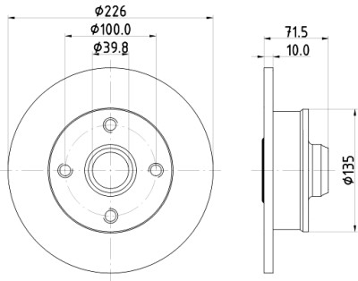 Disque de frein HELLA 8DD 355 113-461