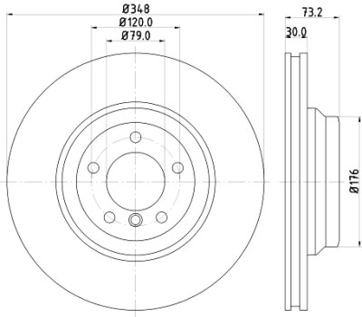 Disque de frein HELLA 8DD 355 113-531
