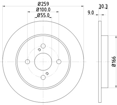 Disque de frein HELLA 8DD 355 113-601