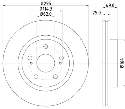 Disque de frein HELLA 8DD 355 113-621