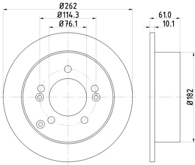 Disque de frein HELLA 8DD 355 113-641