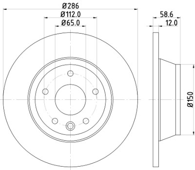 Disque de frein HELLA 8DD 355 113-841