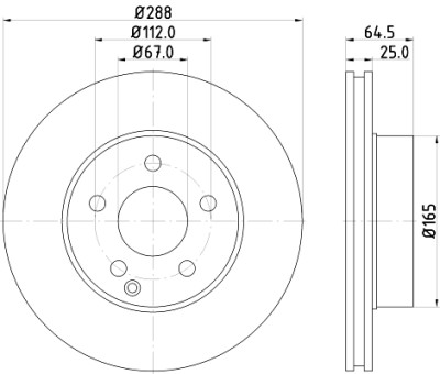 Disque de frein HELLA 8DD 355 113-861
