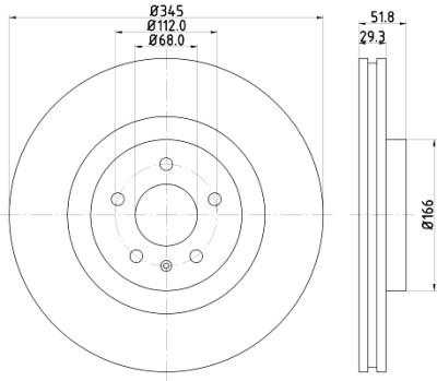 Disque de frein HELLA 8DD 355 113-951