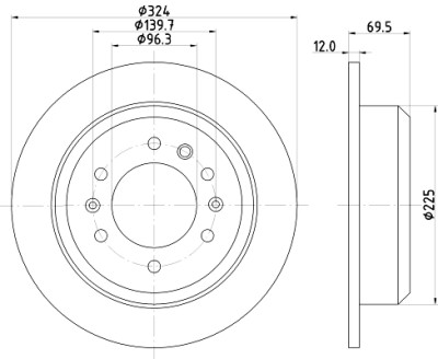 Disque de frein HELLA 8DD 355 114-041