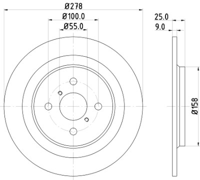 Disque de frein HELLA 8DD 355 114-051