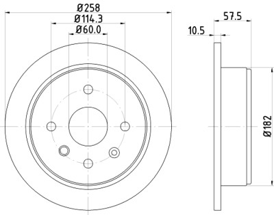 Disque de frein HELLA 8DD 355 114-161
