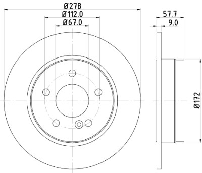 Disque de frein HELLA 8DD 355 114-181
